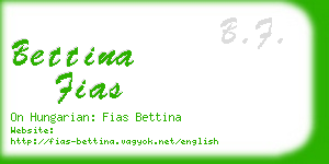 bettina fias business card